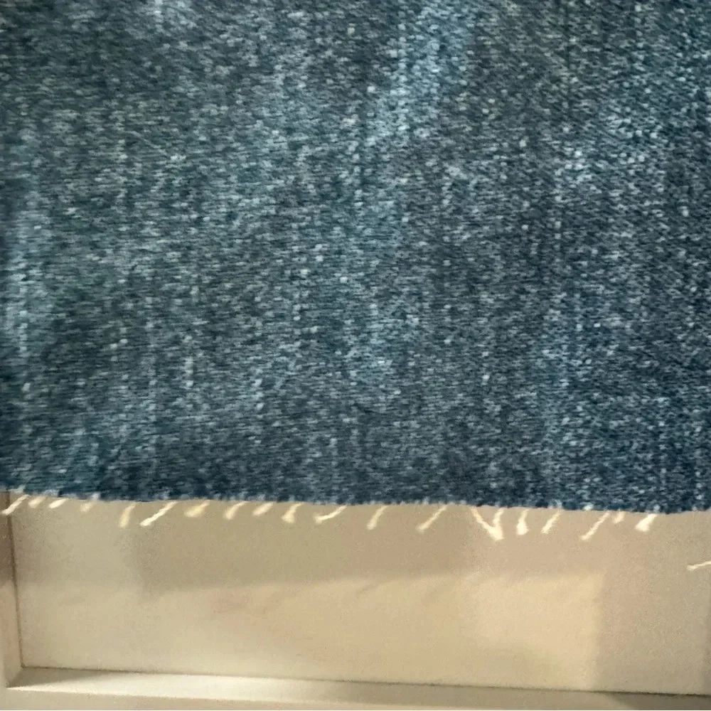 Abercrombie & Fitch Y2K Distressed Hem Patchwork Denim Skirt Made in USA sz 6 - Picture 4 of 5